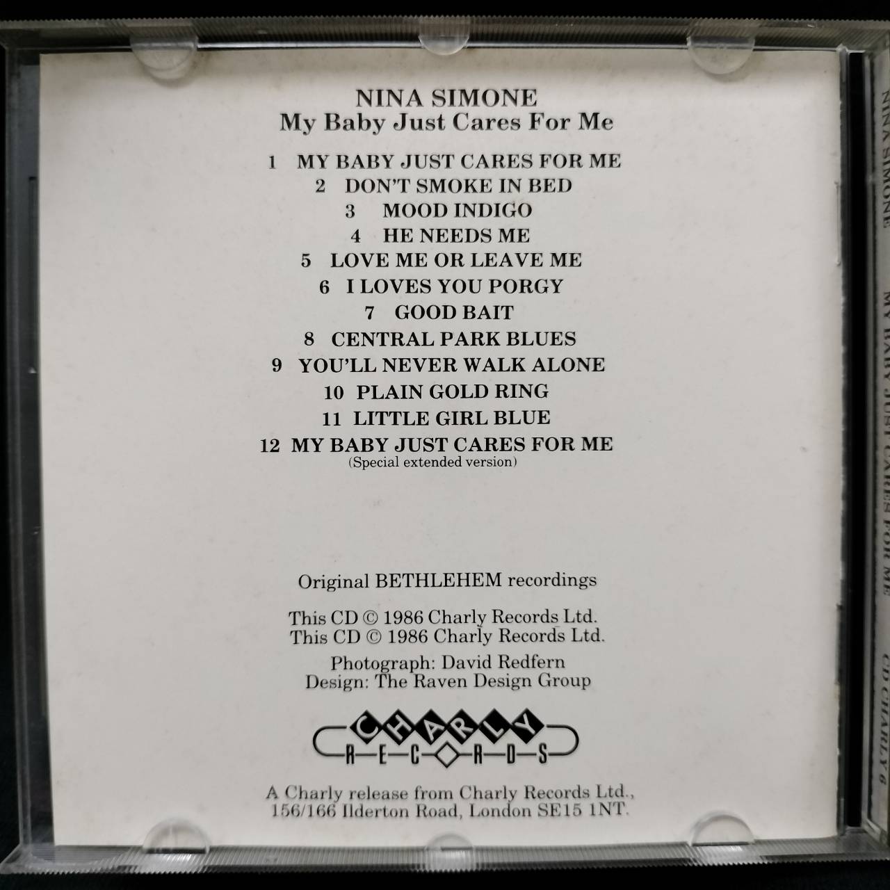 Nina Simone – My Baby Just Cares For Me / FRANCE / ปกในมีจุดเหลือง / แผ่นดี