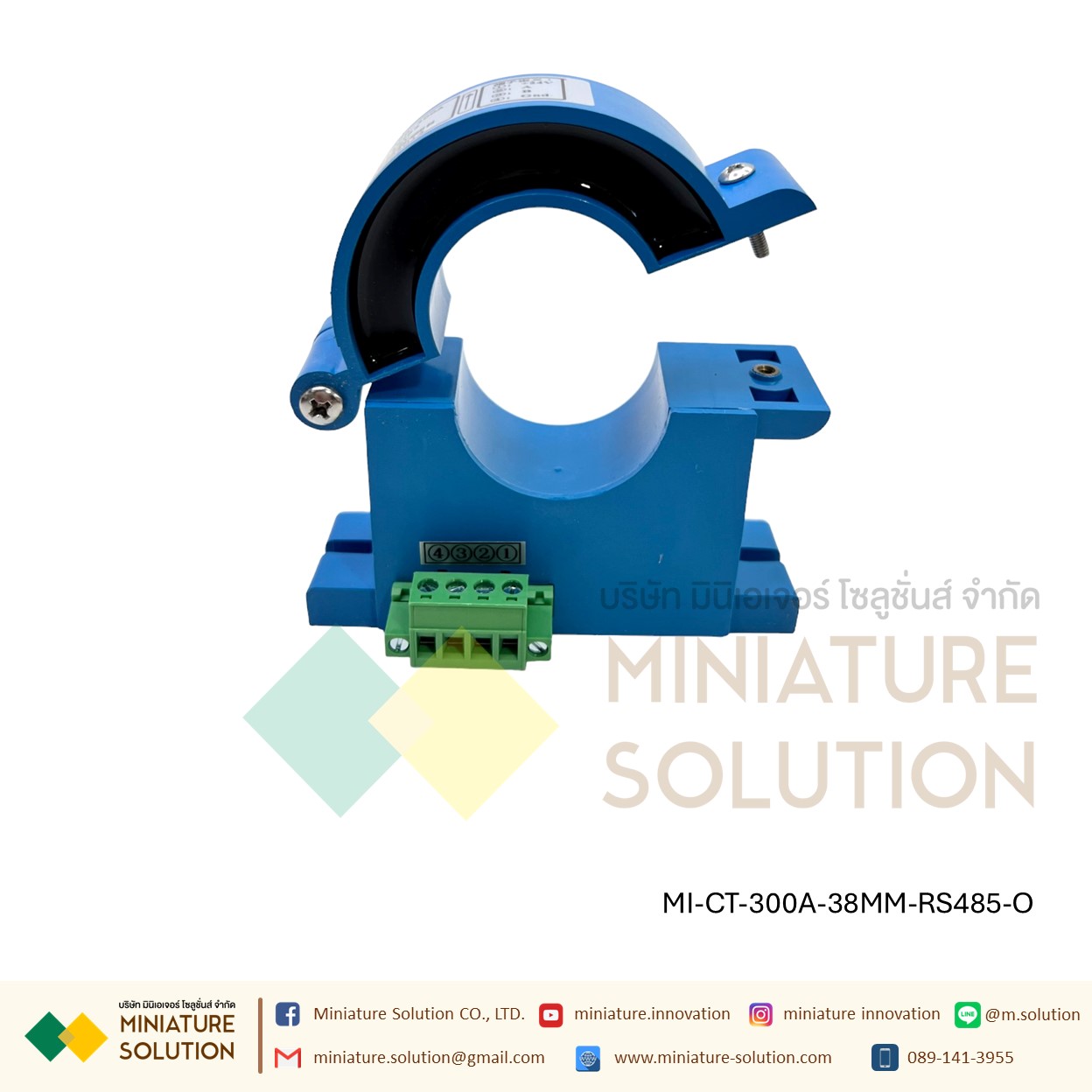 CT CURRENT TRANSFORMER หม้อแปลง CT RS485 Modbus Output Open port 25/38MM 100/200/300A (DC24V) (RS485)