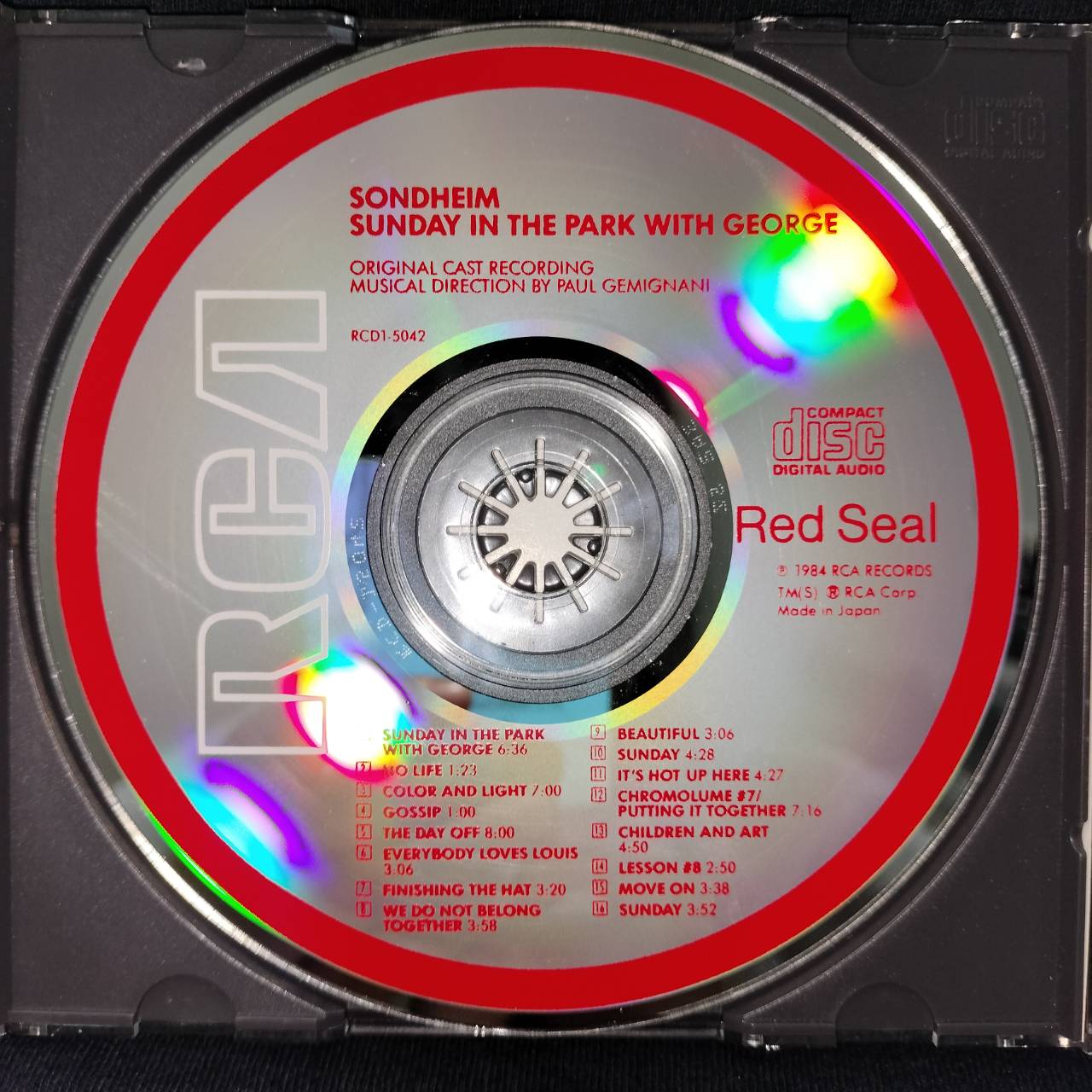 Stephen Sondheim, James Lapine – Sunday In The Park With George: A Musical / JAPAN / ปกในยับมุมเล็กน้อย / แผ่นสวย