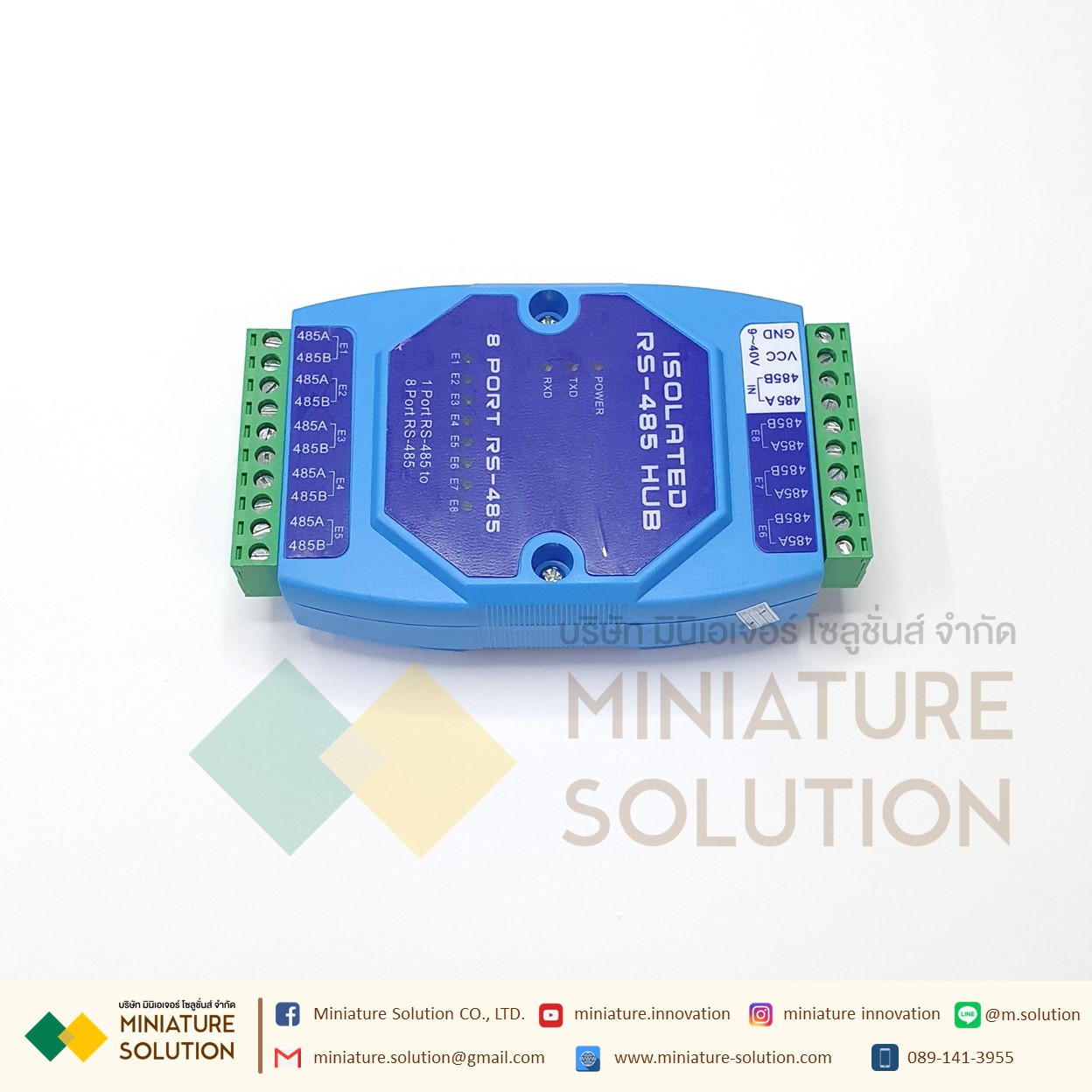 Isolated RS-485 hub 8 Port, 16 Port RS485 1พอร์ต ไป 8 พอร์ต , 16 พอร์ต ช่องสัญญาณ ลดการเดินสาย รักษาระดับสัญญาณ RS485 Repeater photoelectric isolation industrial grade (JPX-6081) (8CH) (16CH)