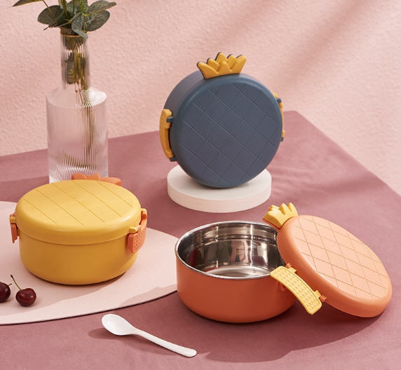 กล่องใส่อาหารสแตนเลส,กล่องสแตนเลสรูปสับปะรด