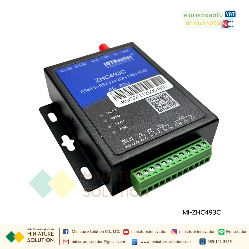 IoT Module ZHC493C 4G MQTT RTU RS485/232+1DO+2DI+1AI/On Cloud/Support API .JSON format