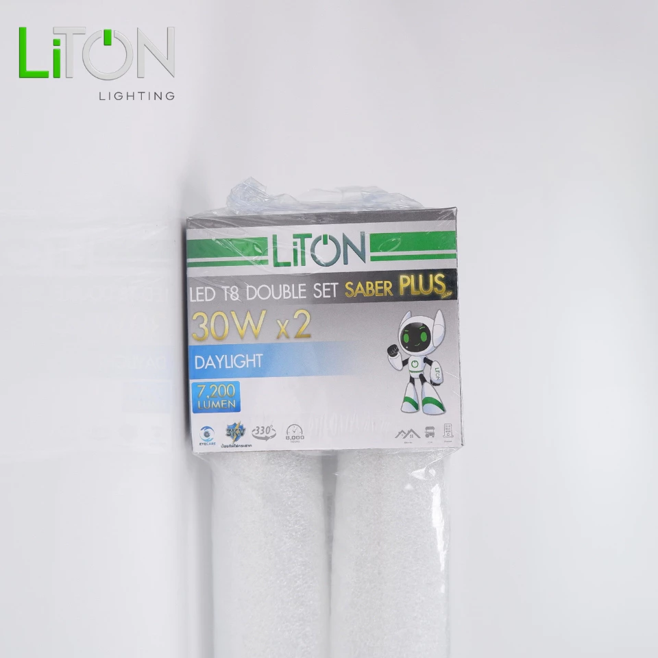 หลอดไฟLED หลอดยาว ติดเพดาน เดย์ไลท์ชุดหลอดไฟคู่ ชุดหลอดLEDพร้อมรางไฟ