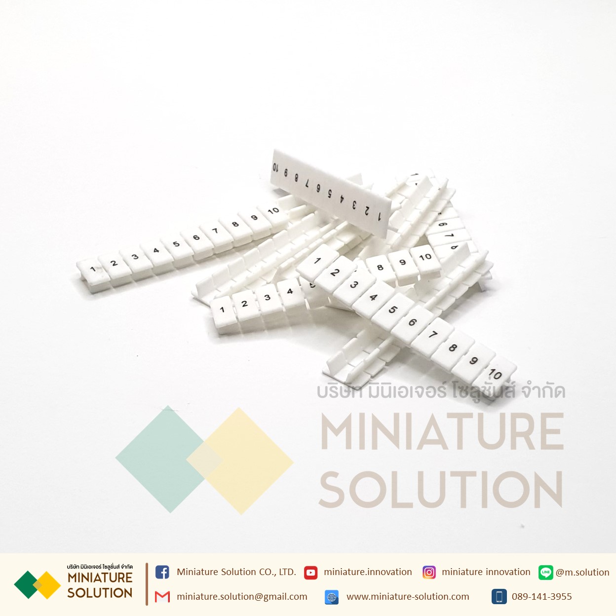 แถบป้ายเครื่องหมายหมึกพิมพ์สำหรับเทอร์มินอลขนาด ZB5 สำหรับเทอร์มินอล UK, ST, PT (ZB5 1-10)