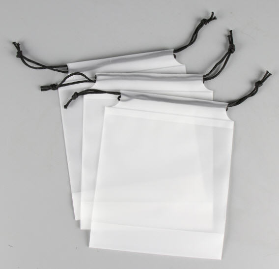 ถุงใส่ของcpe,ถุงหูรูดพลาสติกCPE,สกรีนโลโก้,ความหนา สองด้าน0.16 มม.