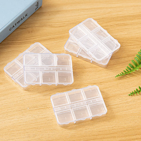 กล่องใส่ยา,กล่องใส่ยาพลาสติก,กล่องใส่ยา6ช่อง