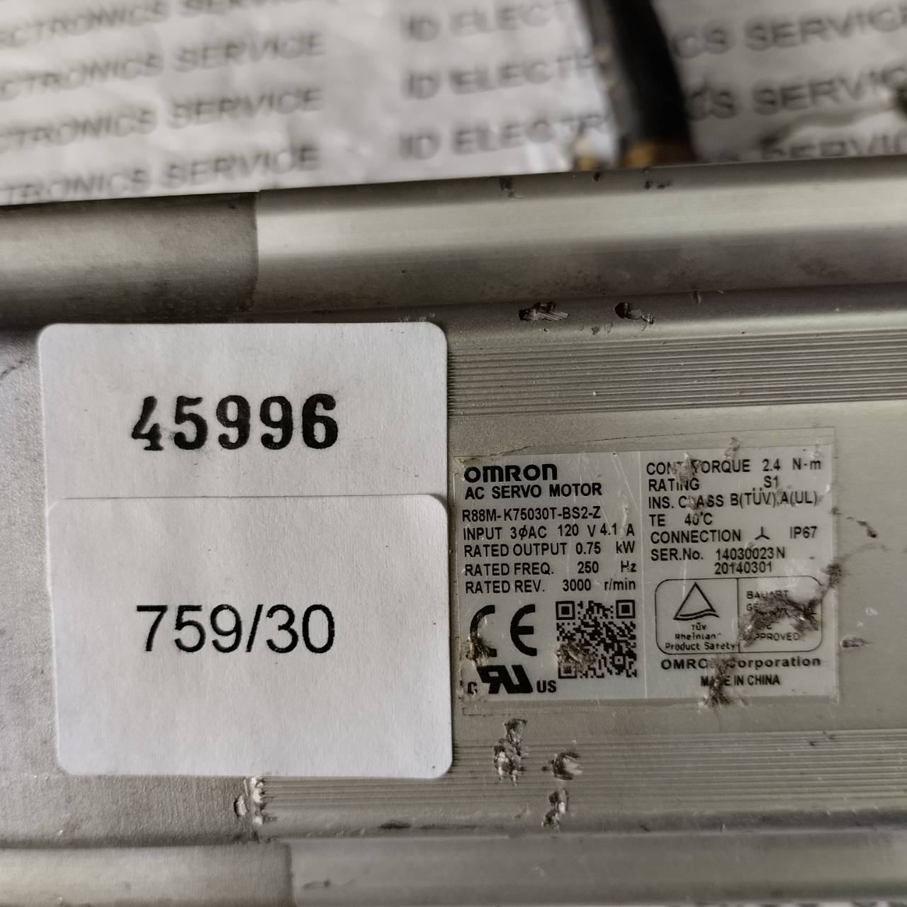R88M-K75030T-BS2-Z OMRON SERVO MOTOR