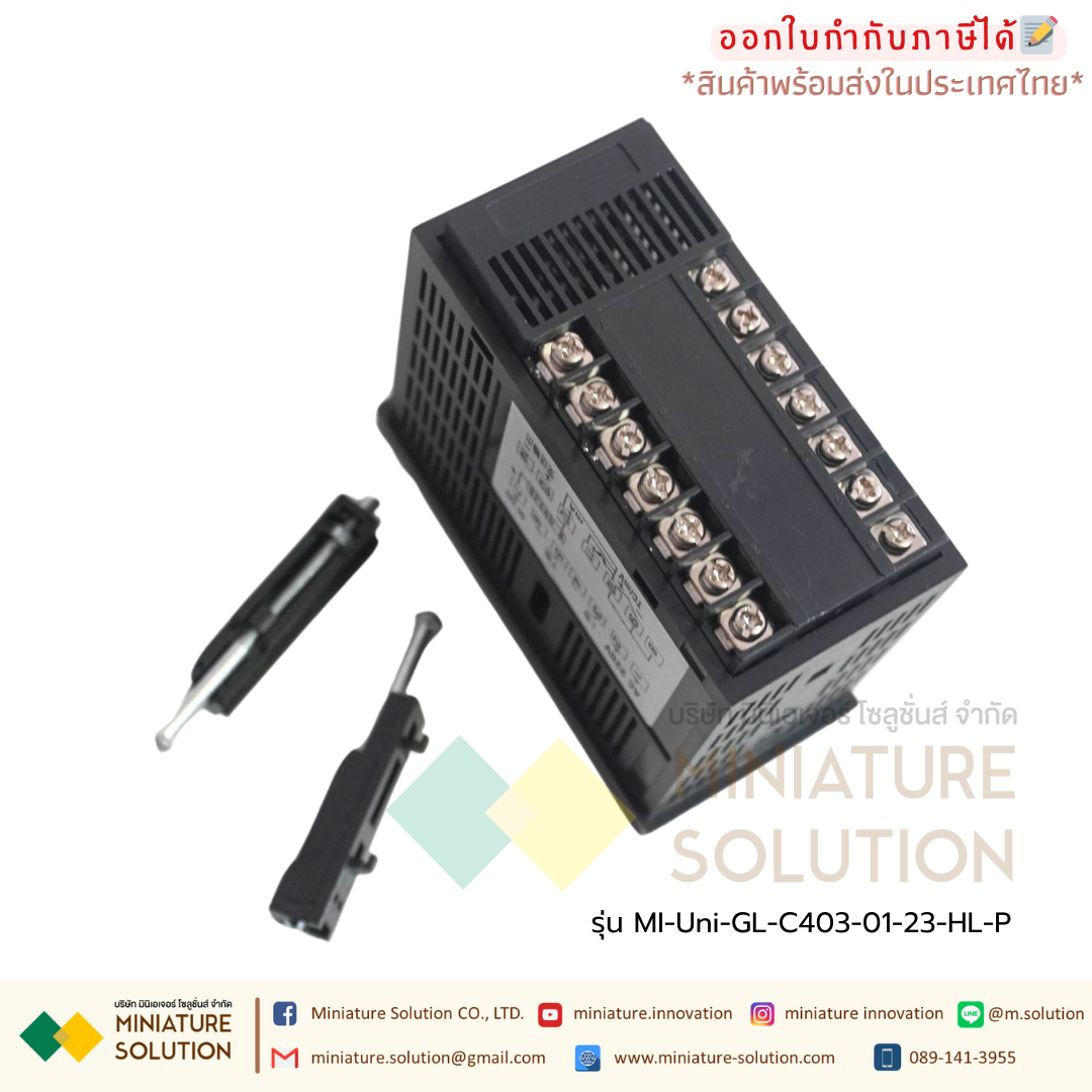 Uni-GL-C403-01-23-HL-P Universal Input Digital Indicator With Alarm Unit อุปกรณ์วัดและแสดงผลแบบดิจิตอล รับ PT100 Analog Termocuple 96×48 (GL-C403-01-23-HL-P)