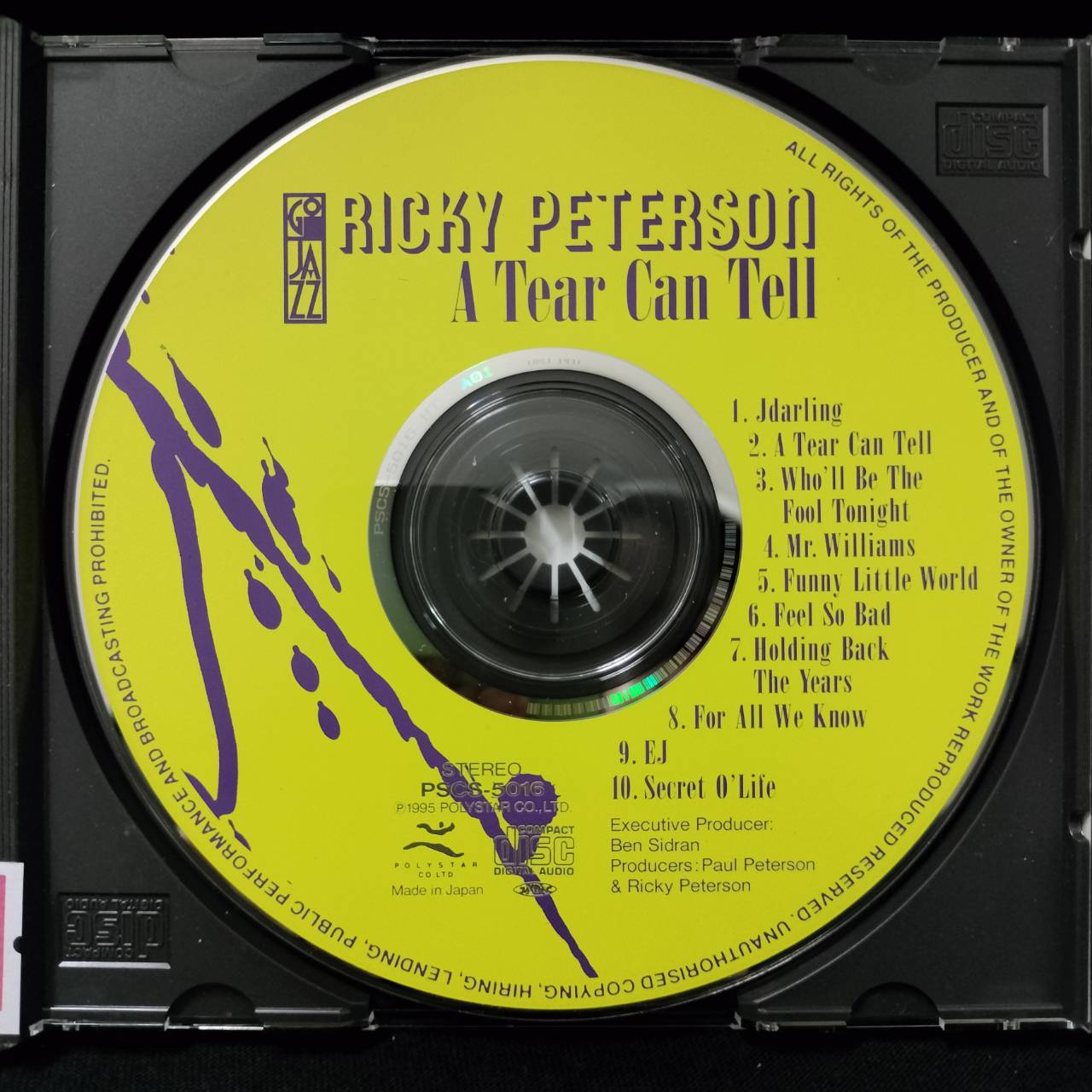 Ricky Peterson – A Tear Can Tell / JAPAN / แผ่นสวย / มี Obi