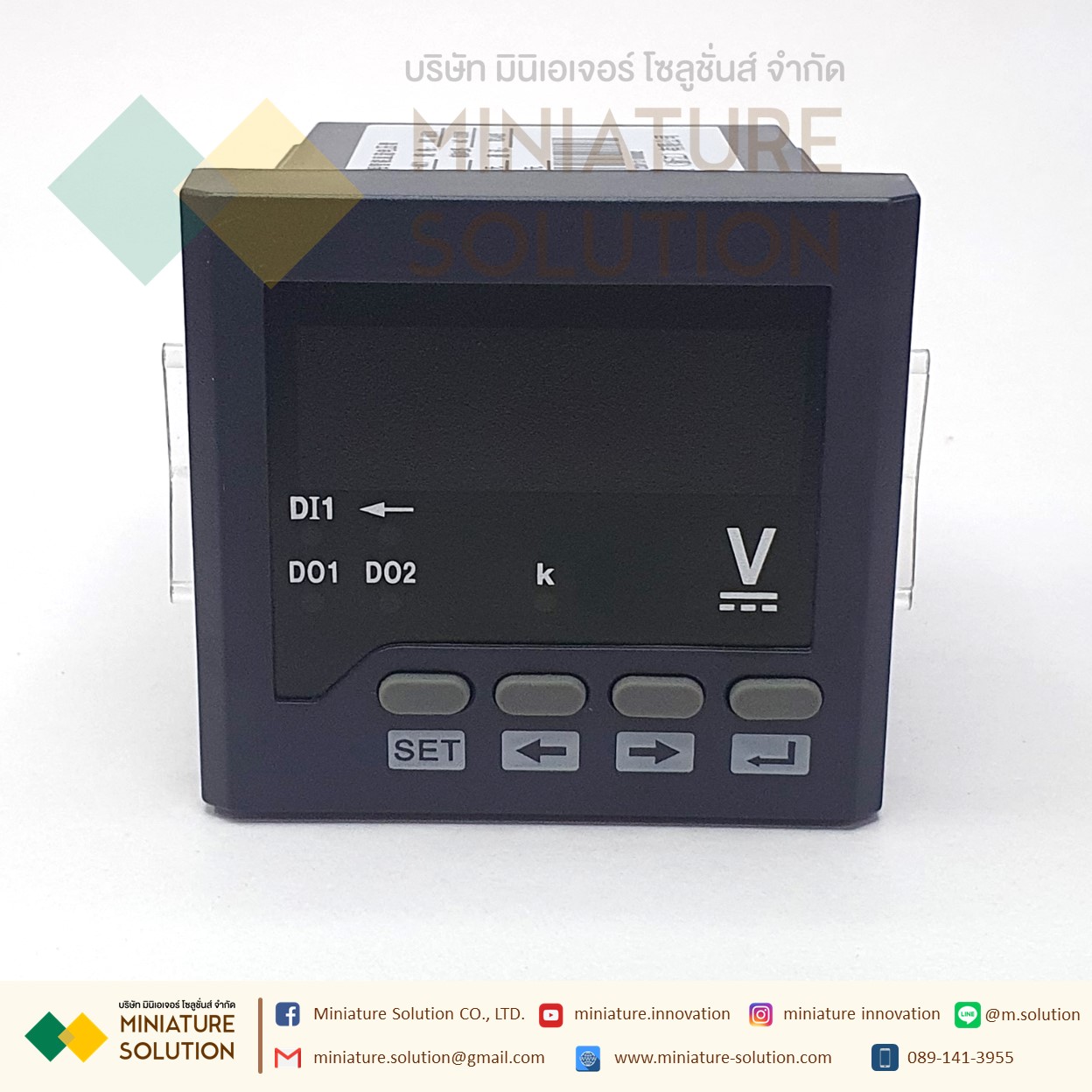 Power Meter RS485 Modbus-RTU [ขายดี] มิเตอร์วัดโวลต์กระแสตรง LED [AZ195U-AK1] Single-phase DC Volt meter 72*72