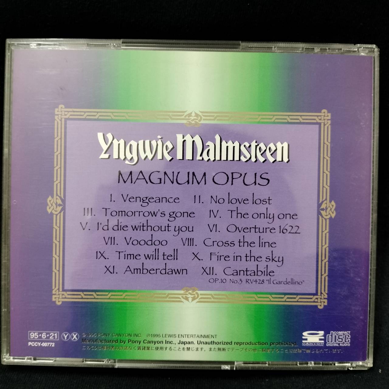 Yngwie Malmsteen – Magnum Opus / JAPAN / กล่องสวมเก่าเก็บถลอก / มีรอยบ้าง / มี Obi