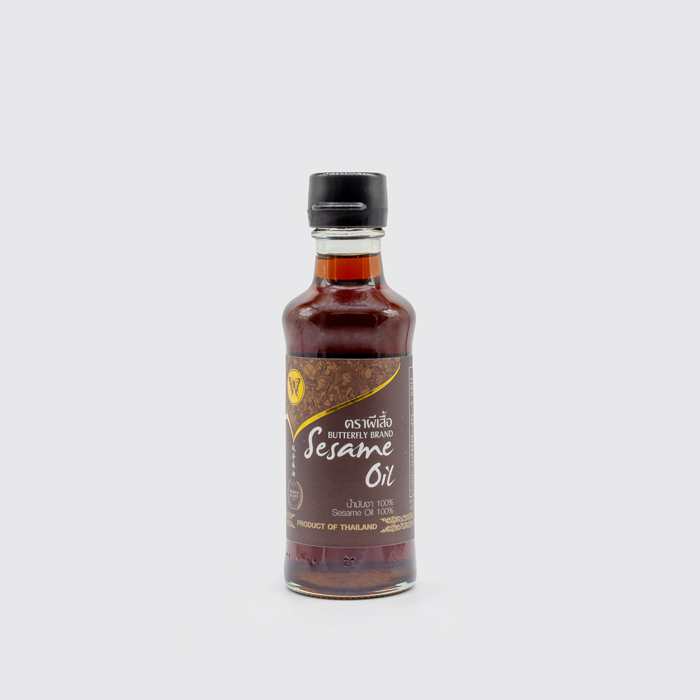 น้ำมันงา 100 % ตรา ผีเสื้อ Butterfly Brand 100 % Sesame Oil 210 ml. (04-0410)
