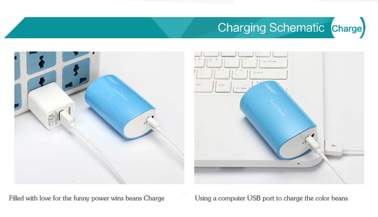 PISEN แบตสำรองแท้ 5,000 mAh พาวเวอร์แบงค์ USB 5V-2A Funny Power Ⅱ รุ่น TS-D127 ไฟฉาย LED ส่องสว่างยามค่ำคืนในตัว เก็บประจุเต็มที่ได้ยาวนาน รูปทรงกระบอก ขนาดกระทัดรัดจับถนัดกระชับมือ - สีฟ้าทะเล