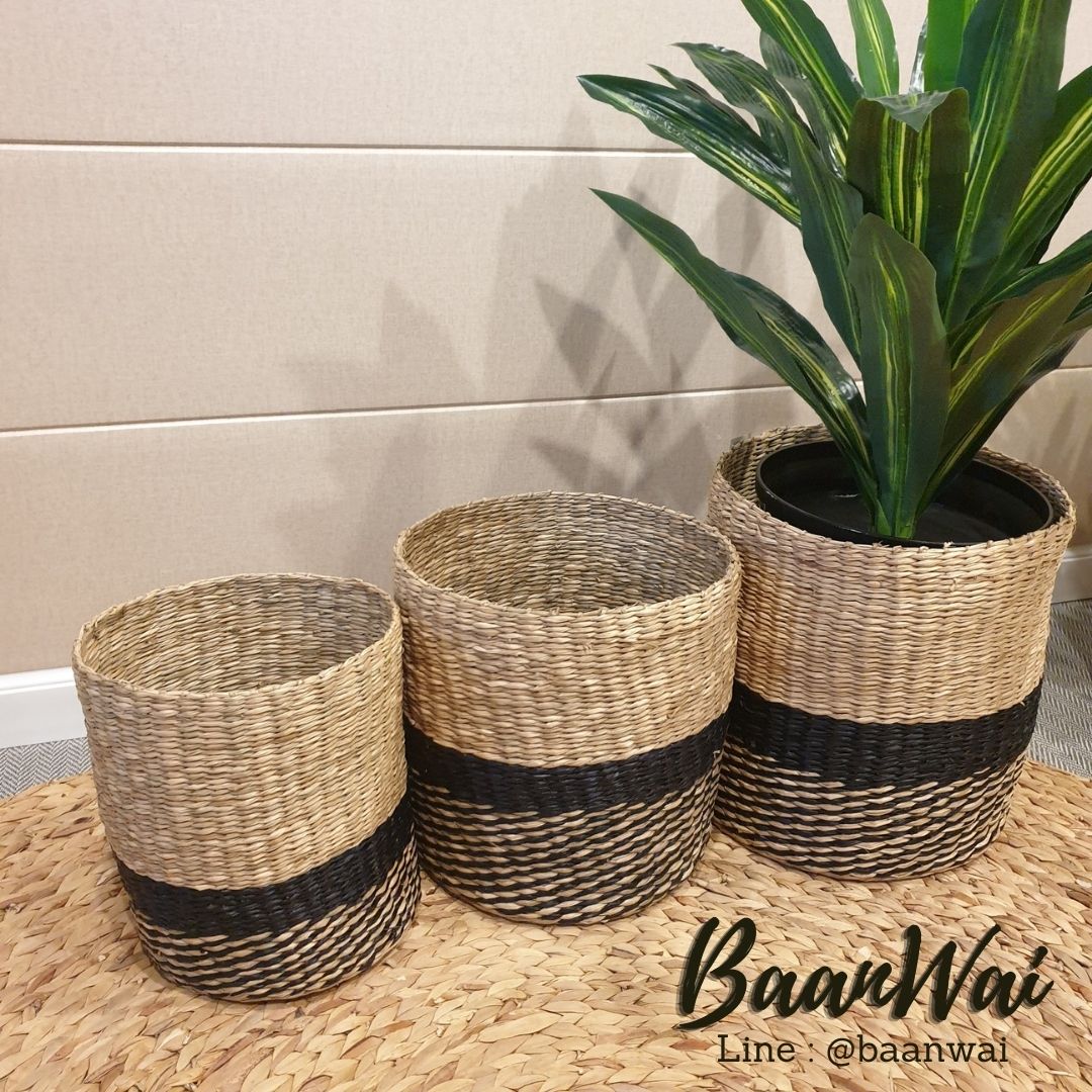 ตะกร้าใส่ต้นไม้ ตะกร้าต้นไม้สวยๆ ตะกร้าต้นไม้สาน กระถางต้นไม้สาน