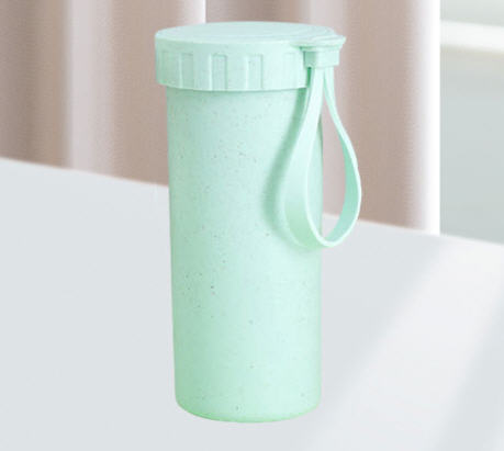 แก้วพลาสติก,แก้วพลาสติกพร้อมฝาปิด,แก้วน้ำฟางข้าวสาลี,300ml