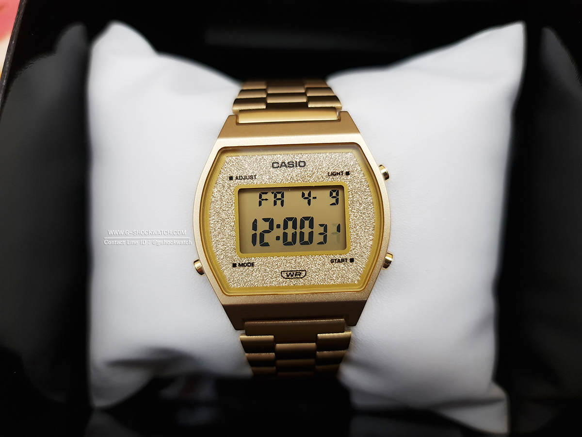 CASIO นาฬิกาข้อมือ นาฬิกากันน้ำ นาฬิกาของแท้ ประกันศูนย์ CMG 1 ปี รุ่น B640WGG-9A