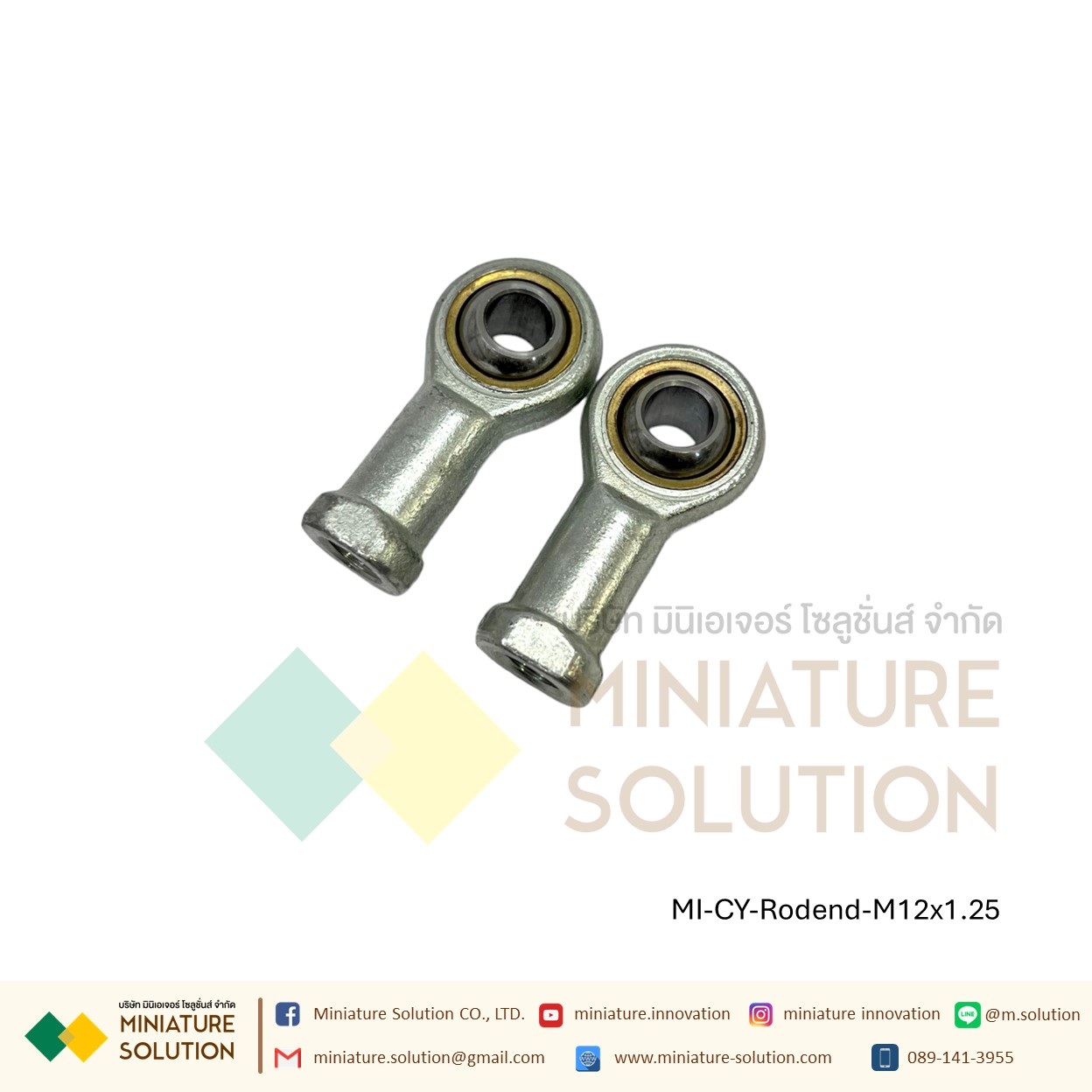 ลูกปืนตาเหลือก Mini Air Cylinder Female Thread Fisheye ก้านเชื่อมต่อแบริ่ง M5x0.8 M6x1 M8x1.25 M10x1.25 M12x1.25 M14x1.5M16x1.5 M18x1.5 M20x1.5 M27x2