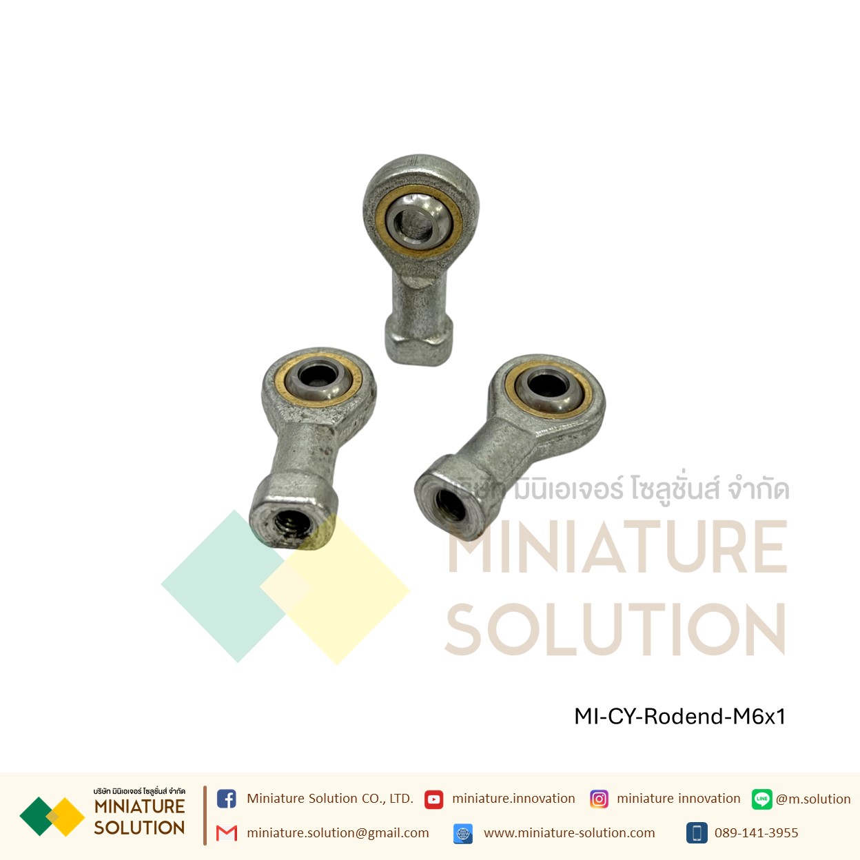 ลูกปืนตาเหลือก Mini Air Cylinder Female Thread Fisheye ก้านเชื่อมต่อแบริ่ง M5x0.8 M6x1 M8x1.25 M10x1.25 M12x1.25 M14x1.5M16x1.5 M18x1.5 M20x1.5 M27x2