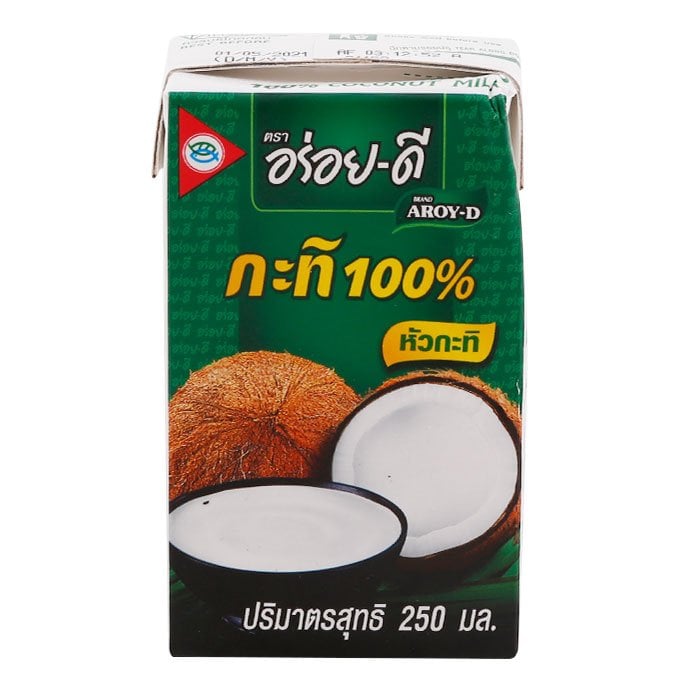 กะทิ 100% ตราอร่อยดี Aroy-D Coconut Milk 250 ml. (06-0249)
