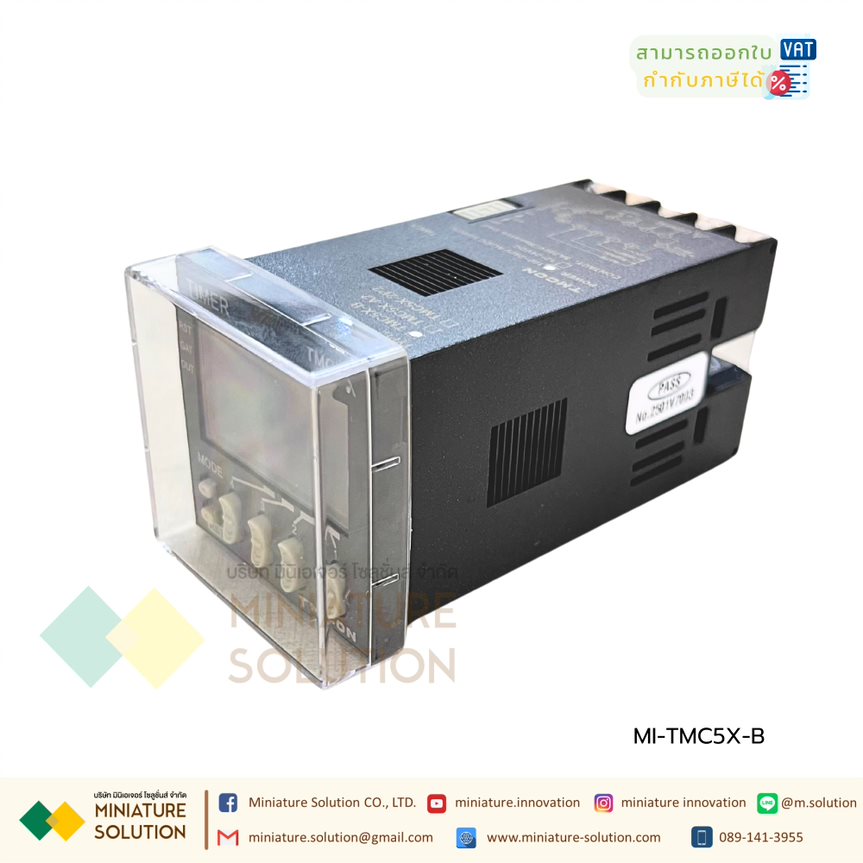 TMC5X-B Multifunctional digital display time relay ไทม์เมอร์ รีเลย์จับเวลาแบบดิจิตอล 0.01s-9999h