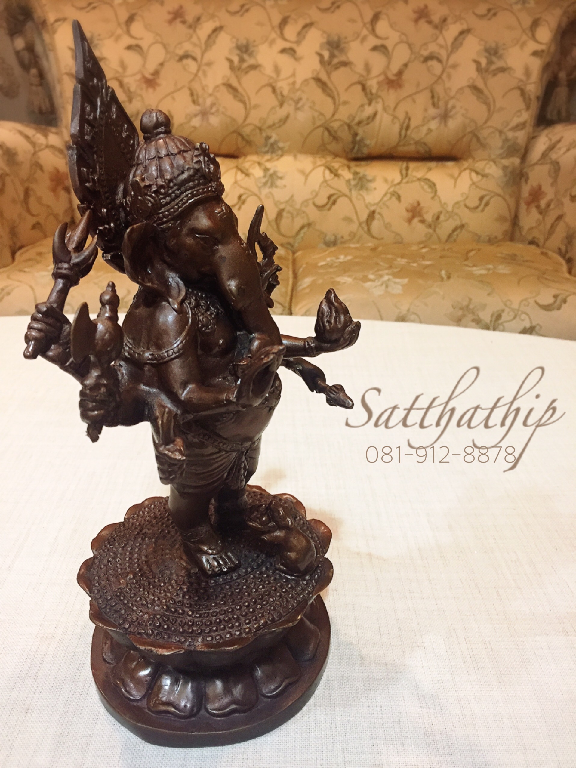 พระพิฆเนศ ปางประทานพร (ทองเหลืองรมดำ) - Ganesha: Lord of Success