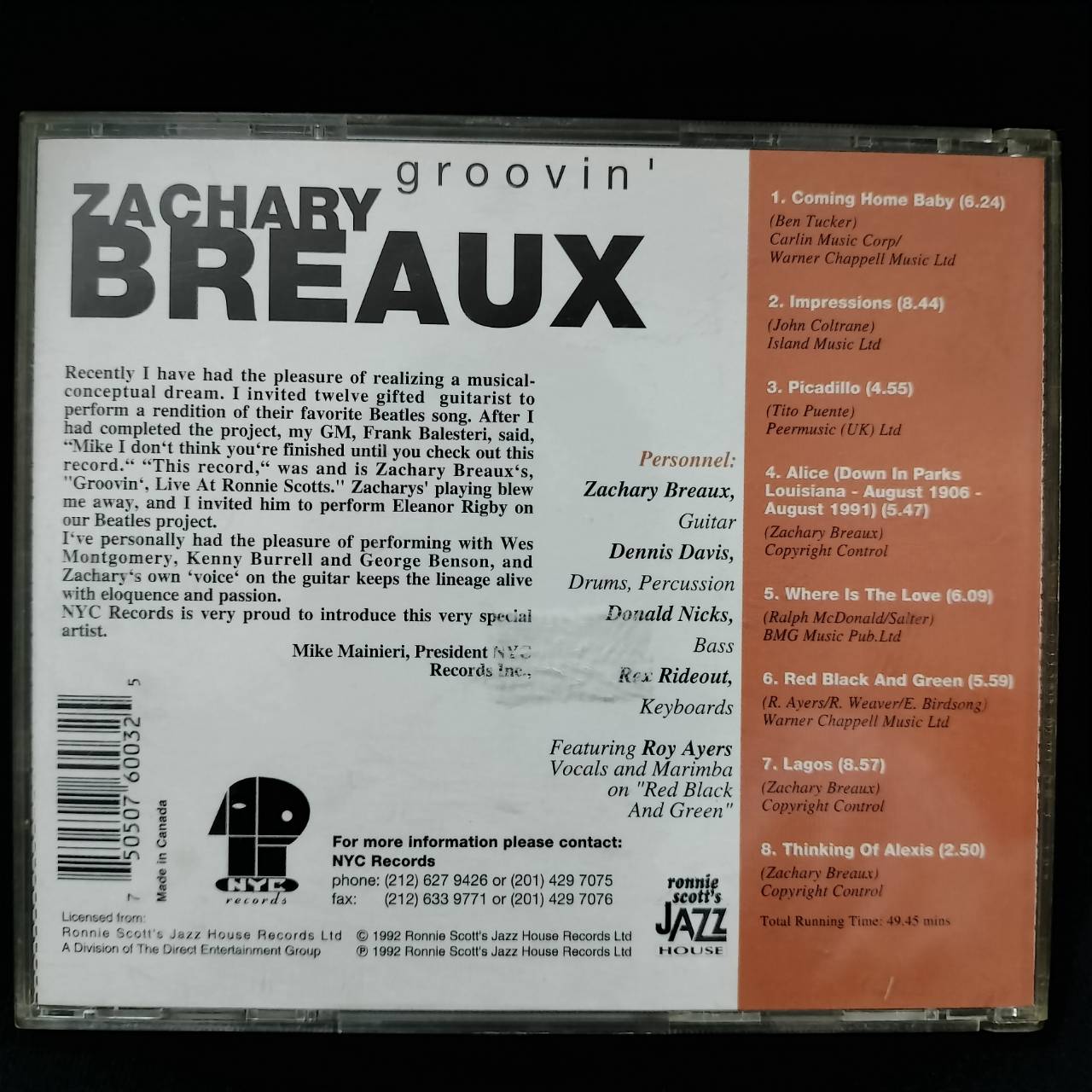 Richard Clayderman – JE T'AIME / CANADA / แผ่นดี