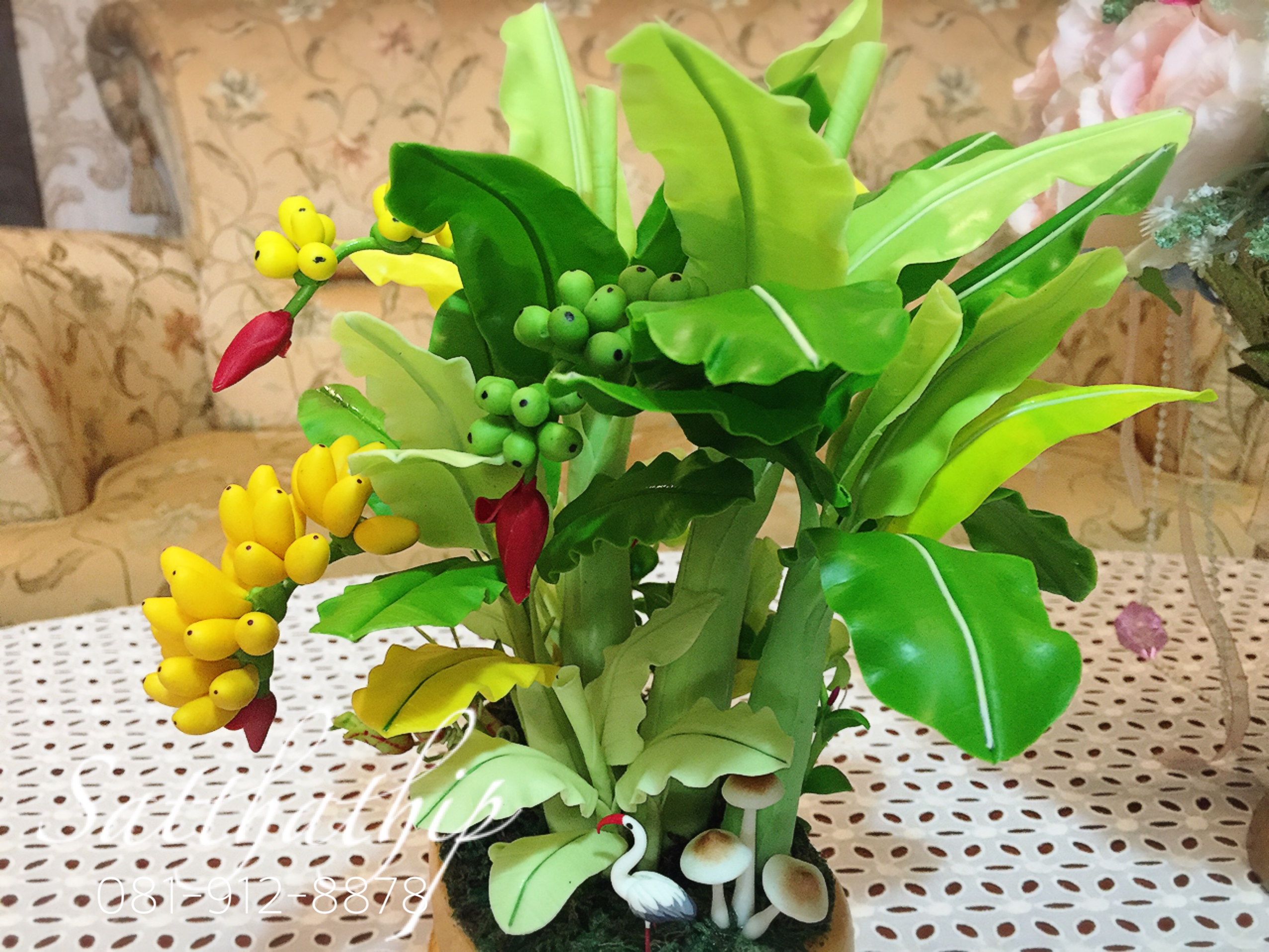 ต้นกล้วย - ต้นกล้วยดิน - ต้นกล้วยดินปั้น - ต้นกล้วย ประดิษฐ์จากดิน - Banana tree