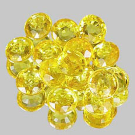 บุษราคัม( Yellow Sapphire) 1.10 กะรัต 10 ชิ้น