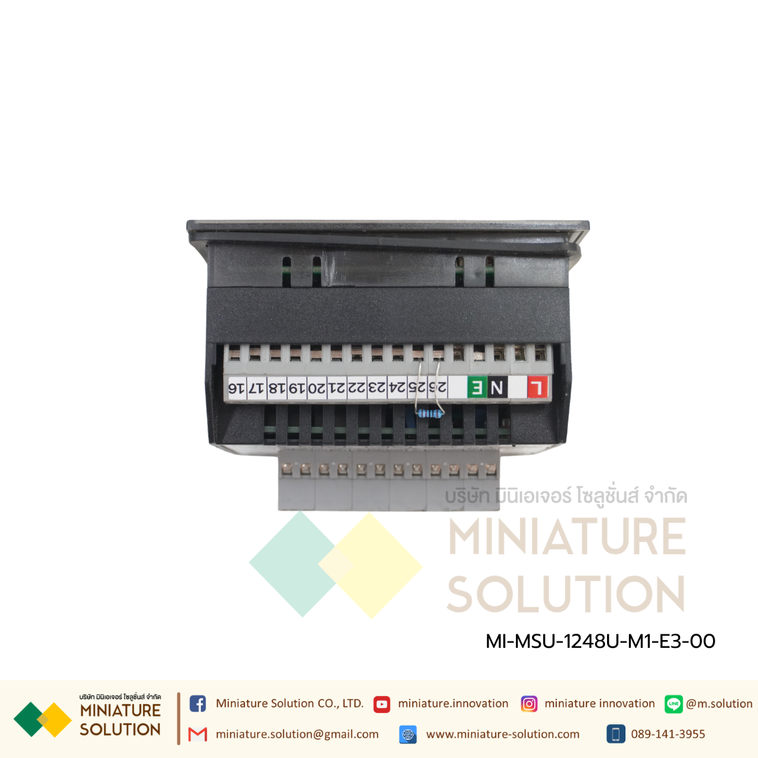 MSU-1248U-M1-E3-00 Scanner -8 Channel with RS-485 MODBUS Input Type : J/K/Pt-100/4-20mA DC/0-10V DC/0-20mA 4 Relay