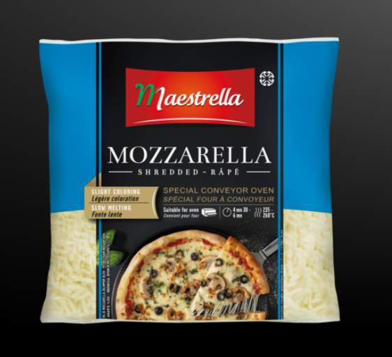 มอสซาเรลล่าชีสแบบขูด Maestrella Shredded Mozzarella Cheese 2.5 KG. (02-7253)(สินค้าแช่แข็ง)