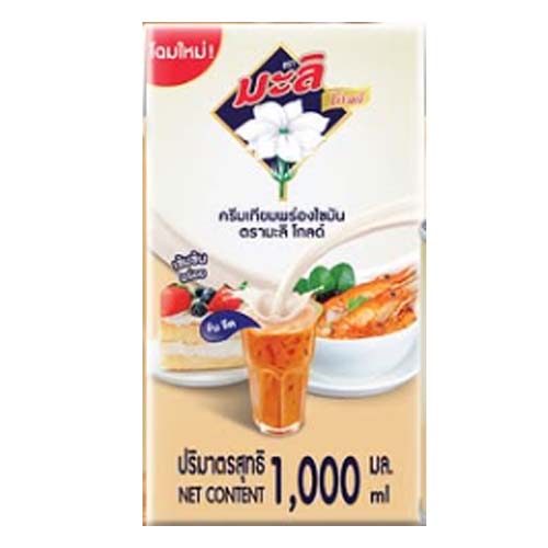 นมครีมเทียมพร่องไขมัน มะลิโกดล์ 1,000 ml. Mali Gold Brand Non Dairy Half Creamer (06-7637)