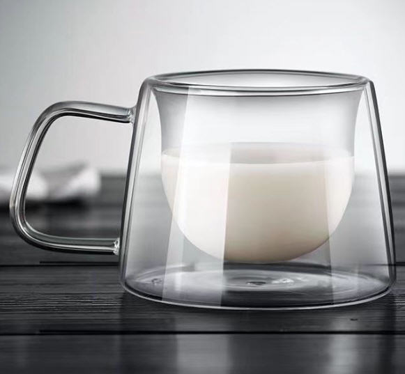 แก้ว2ชั้น,แก้วทนร้อน,แก้ว,แก้วสองชั้น200ml,แก้วมีหูจับ