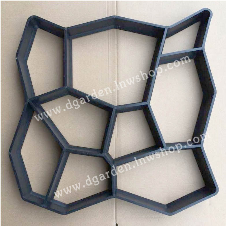 DIY แม่พิมพ์ลายพื้นทางเดิน ลายหินกาบ ขนาดใหญ่ 50x50x4 D2