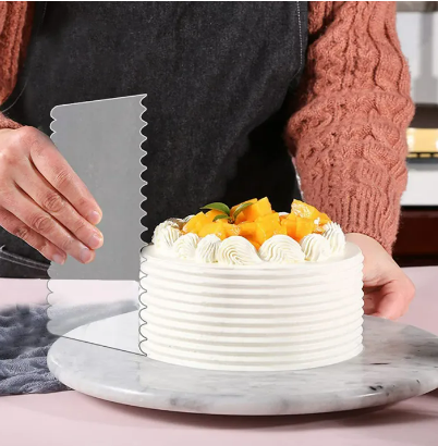 6 pcs Acrylic Cake Scraper/ Decorator แผ่นแต่งเค้กอะคริลิค 10 x 24 ซม. เซ็ท 6 ชิ้น (12-8050)