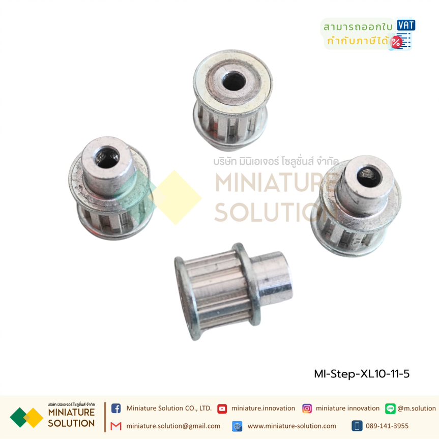 เฟืองสายพานร่อง ไทม์มิ่งพูลเลย์ มู่เล่ย์ BF width 11 Timing Pulley (XL10 teeth, both sides flat, slot width 11, inner hole 5)