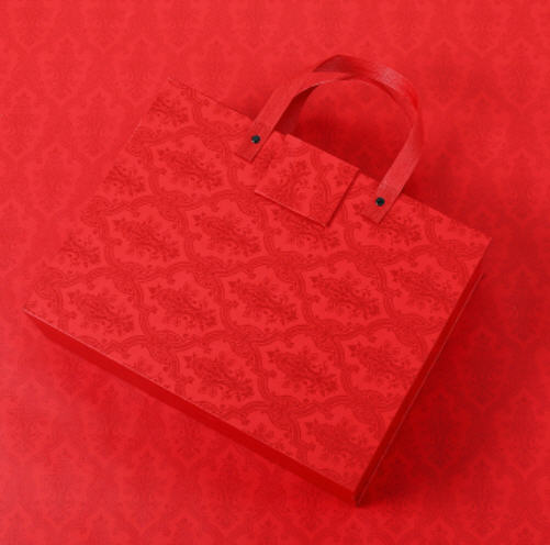 กล่องใส่ของขวัญ,มีหูหิ้ว,กล่องบรรจุภัณฑ์,ขนาดเล็ก18*13*6.5cm,กลาง27*21*9.5cm,ใหญ่33*25*9.5cm