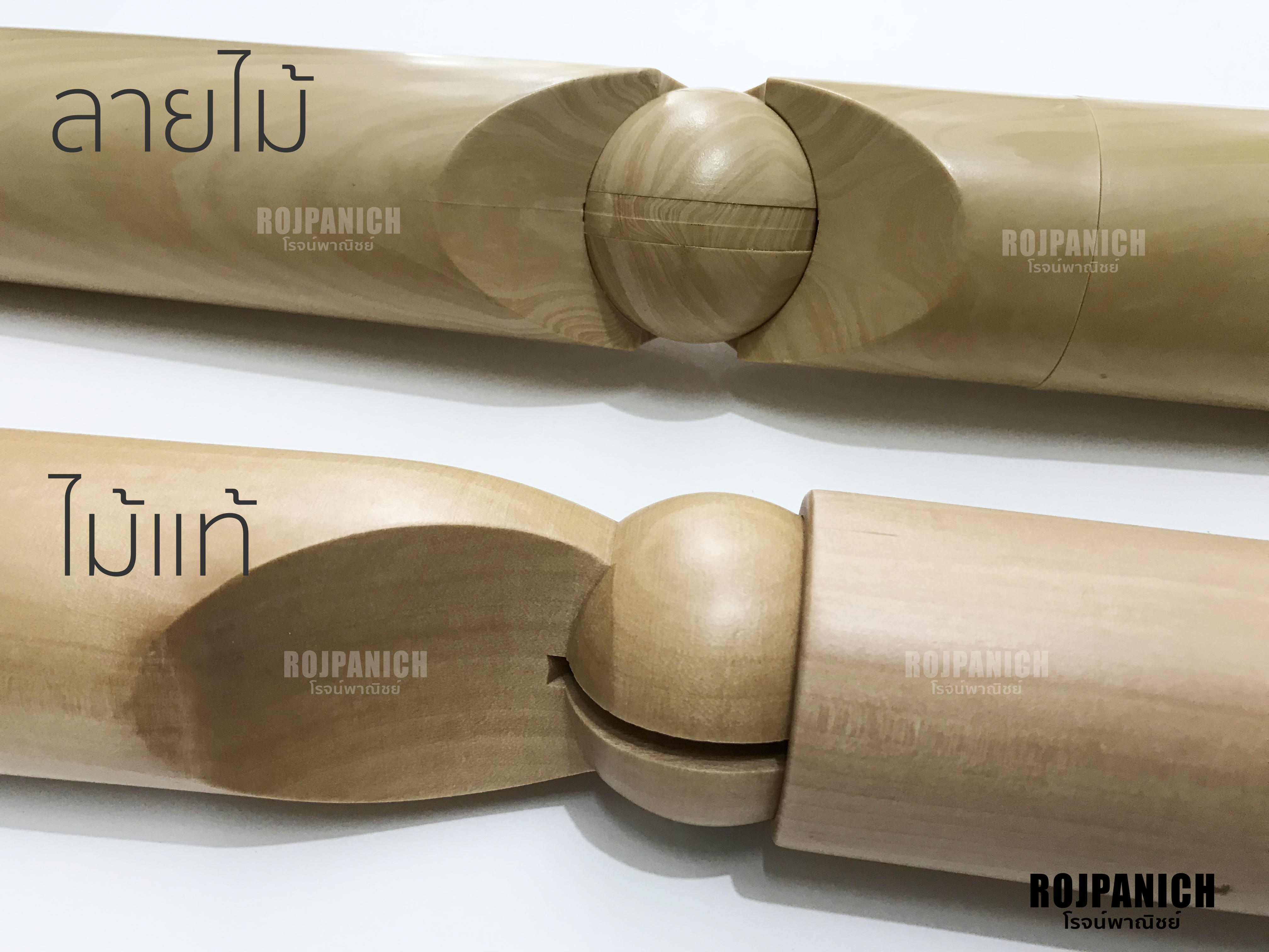 หุ่นเดฟไม้ญมีจมูกแขนลายไม้ผ้าดิบ