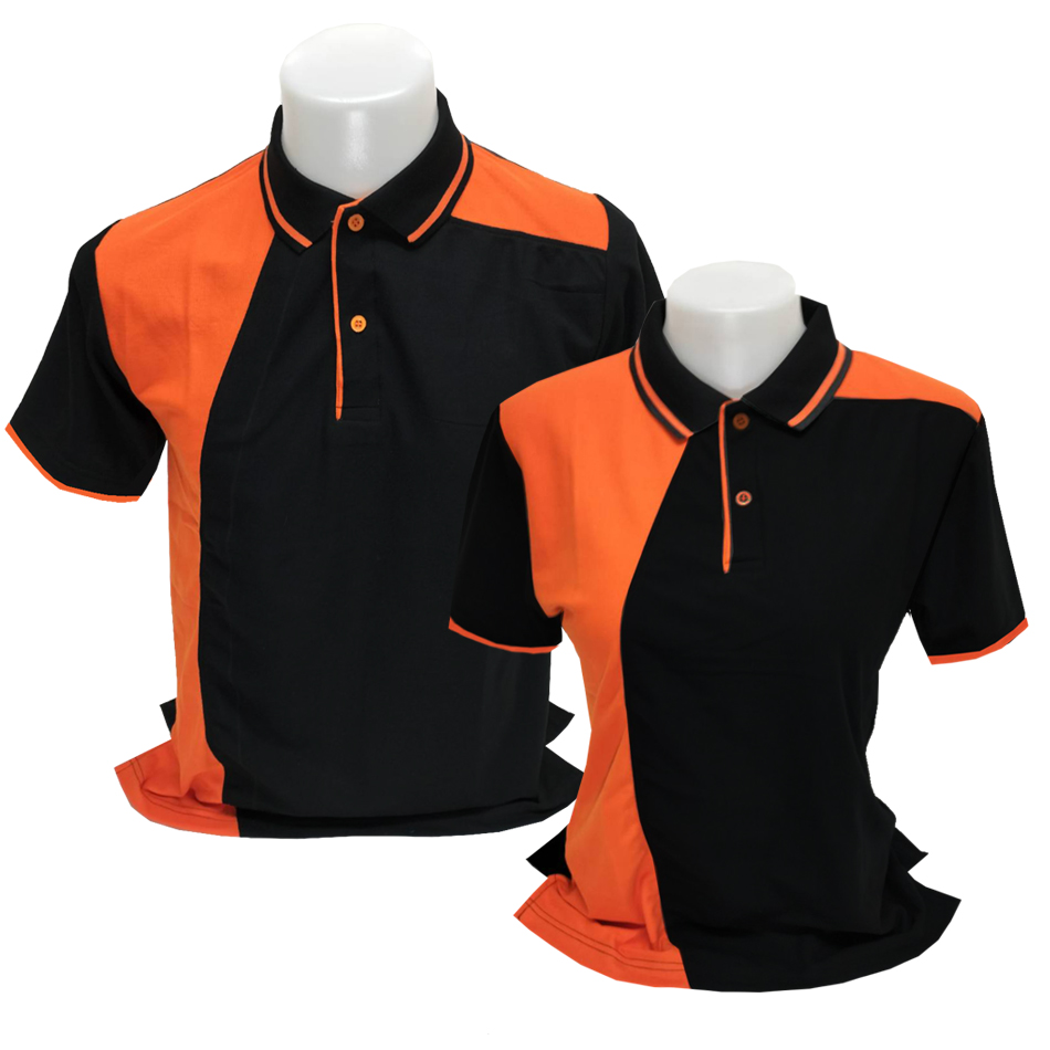 เสื้อโปโลสีดำส้ม ราคาส่ง