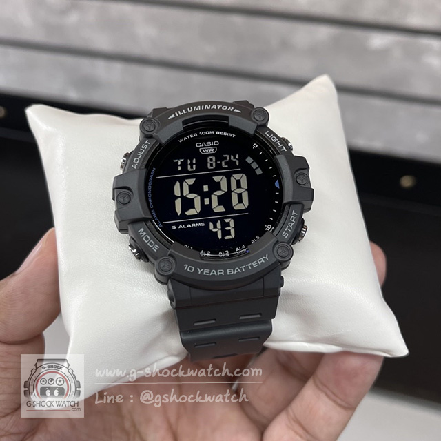 CASIO นาฬิกาข้อมือ นาฬิกากันน้ำ นาฬิกาของแท้ ประกันศูนย์ CMG 1 ปี รุ่น AE-1500WH-8B