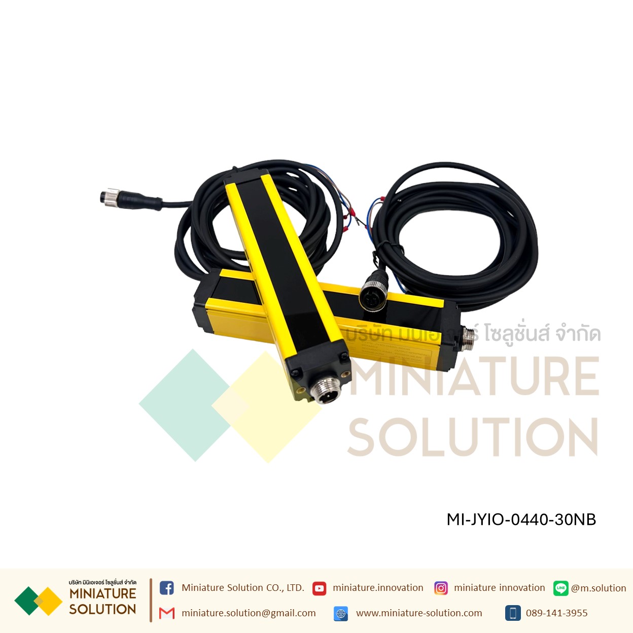 ม่านแสงนิรภัย Sensor Switch Safety Grating Security Device DC24V ระยะ 3 เมตร ลำแสง 4/6/10/12 ระยะห่าง 40 มม.