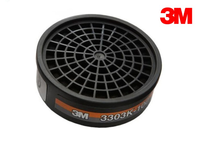 ตลับกรองไอระเหยสารอินทรีย์และกรดแก๊ส ดำ 3M 3303K-100
