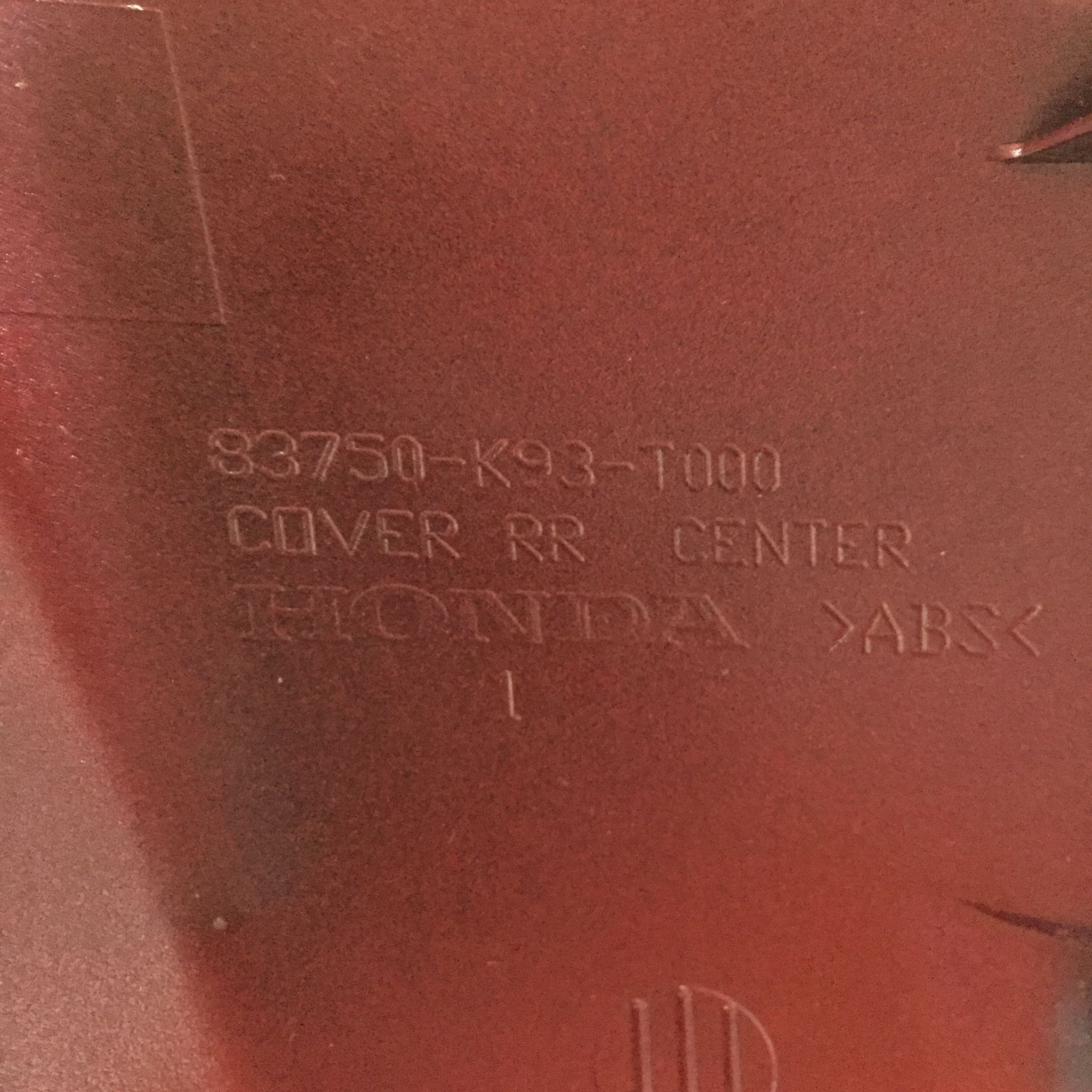 🟣อะไหล่แท้ไม่มีถุง🟣 83750-K93-T00ZB ฝาครอบท้ายตัวกลาง สีแดง R-366P SCOOPY i ปี 2017-2019 อะไหล่แท้ HONDA