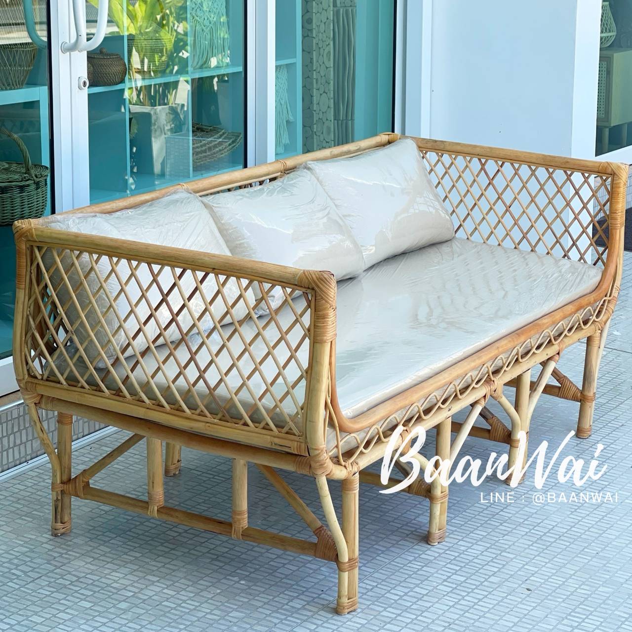 โซฟาหวาย 3 ที่นั่ง