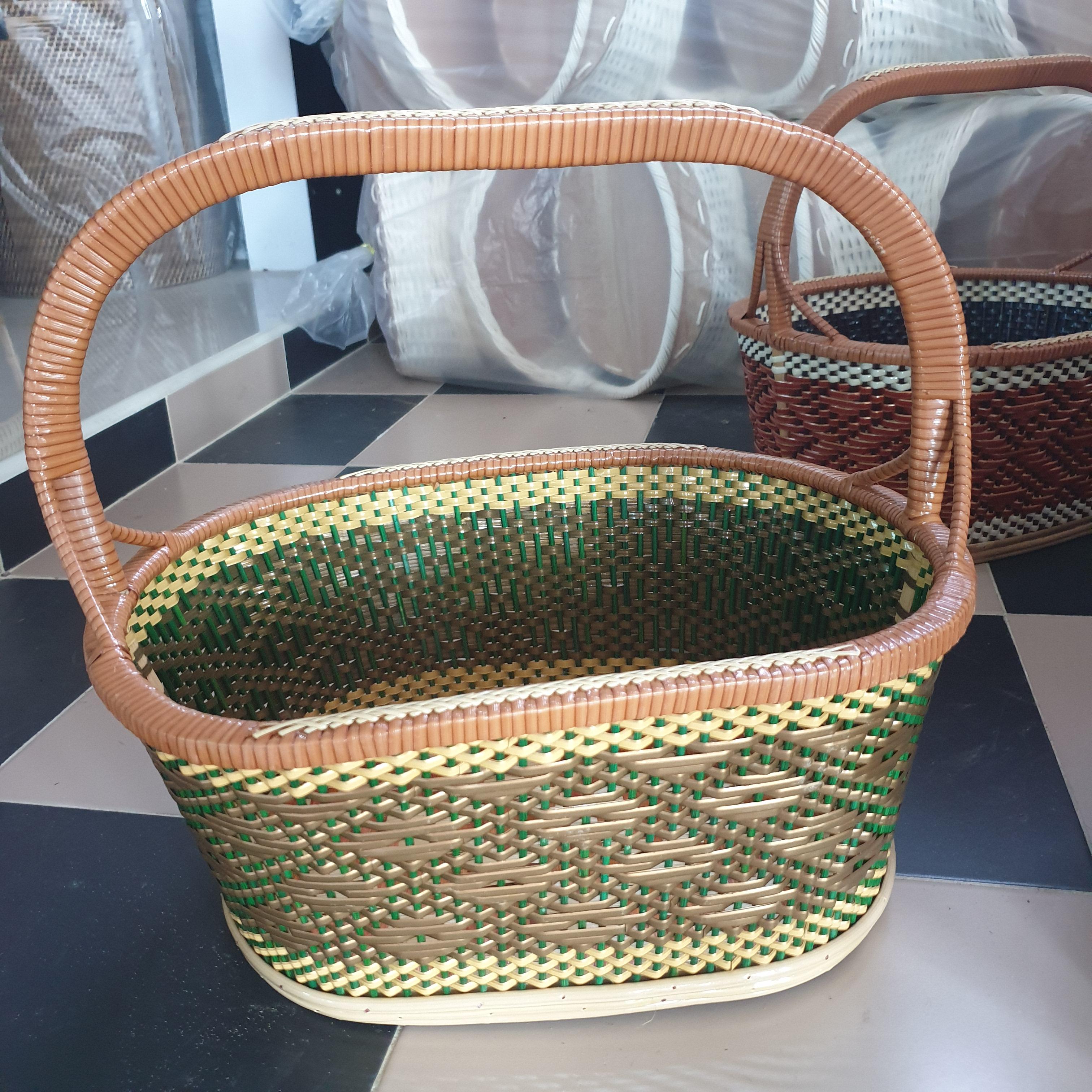 ตะกร้าทำบุญ ตะกร้าไปวัด ตะกร้าลายไทย