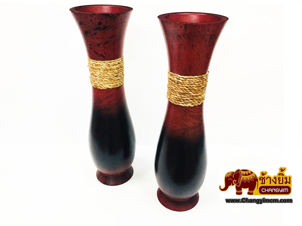 แจกันโค้ง สูง 14 นิ้ว ( คาดเชือก )