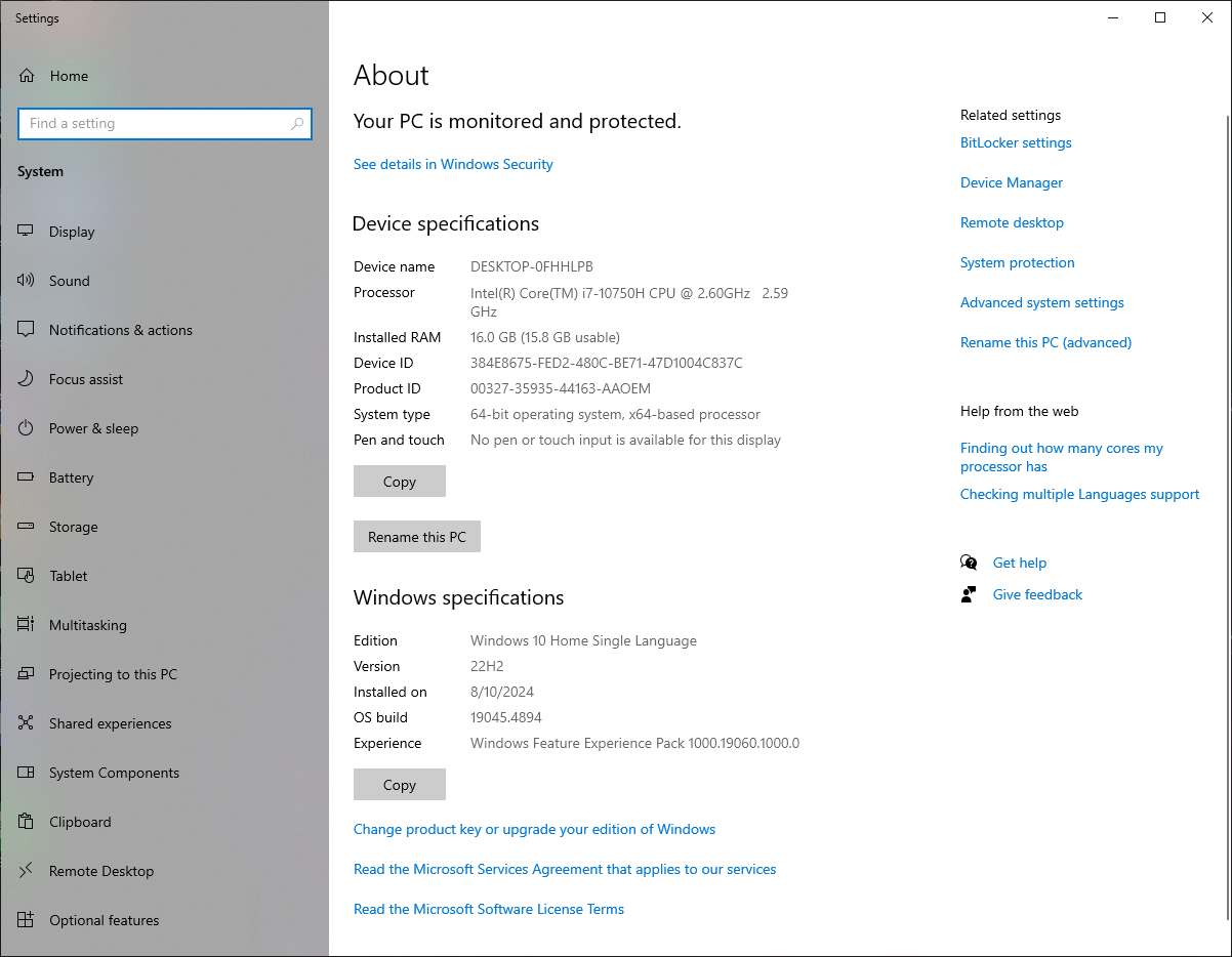 MSI GF75 Thin 10SC-090TH