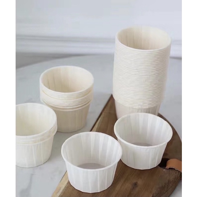 ถ้วยคัพเค้กเคลือบมัน สีล้วน คละสี ปาก 6x ก้น 5 ซม. สูง 4ซม. 100 ใบ (09-6369)