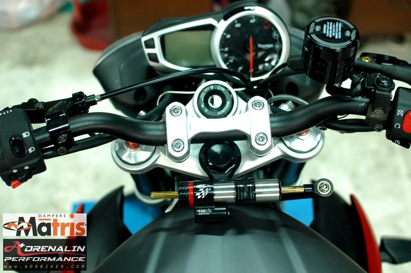กันสะบัด Matris Dampers พร้อมขาจับ สำหรับ Triumph Street Triple 765 และ 675