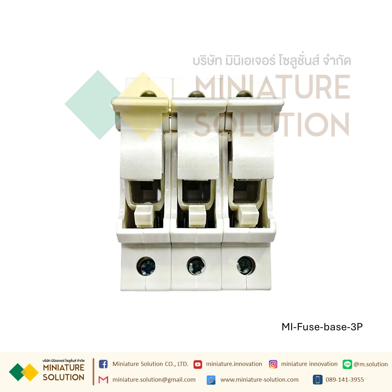 ฐานฟิวส์ ฟิวส์เกาะราง ฟิวส์คอนโทรล ตลับฟิวส์ ฟิวส์ AC แท้ 100% RT18*ขนาดใส่ลูฟิวส์ 10x38 500-690v guide rail fuse base RT18-32X fuse core base (RT18-32X base 3P (3 positions))