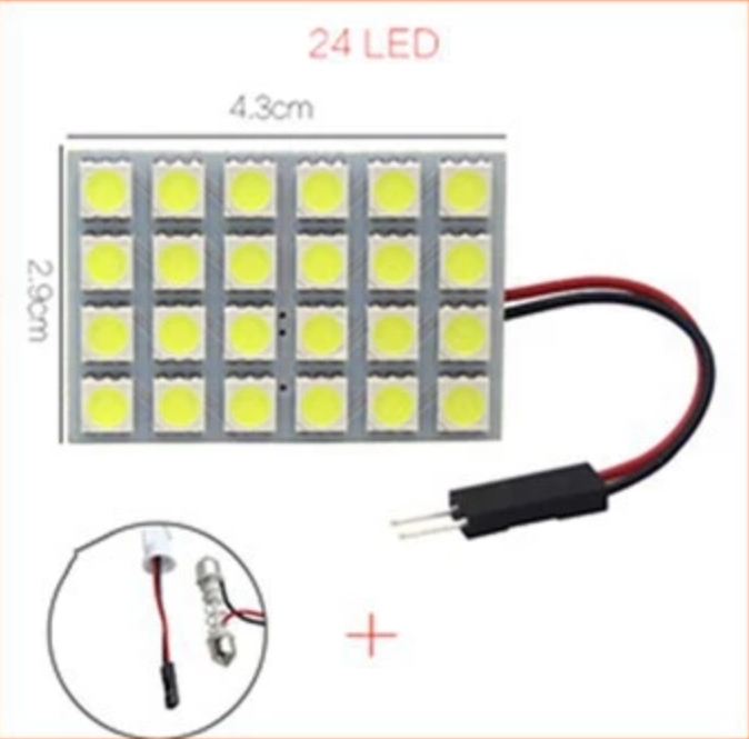 ไฟเพดาน LED 24ชิป F5630 24V ไฟในเก๋ง ไฟห้องโดยสาร สำหรับรถบรรทุก